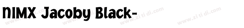 NIMX Jacoby Black字体转换